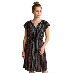 Dress Faded Glory Sleeveless Brown Black Juniors Large 12 14 WOMEN'S WOMAN'S